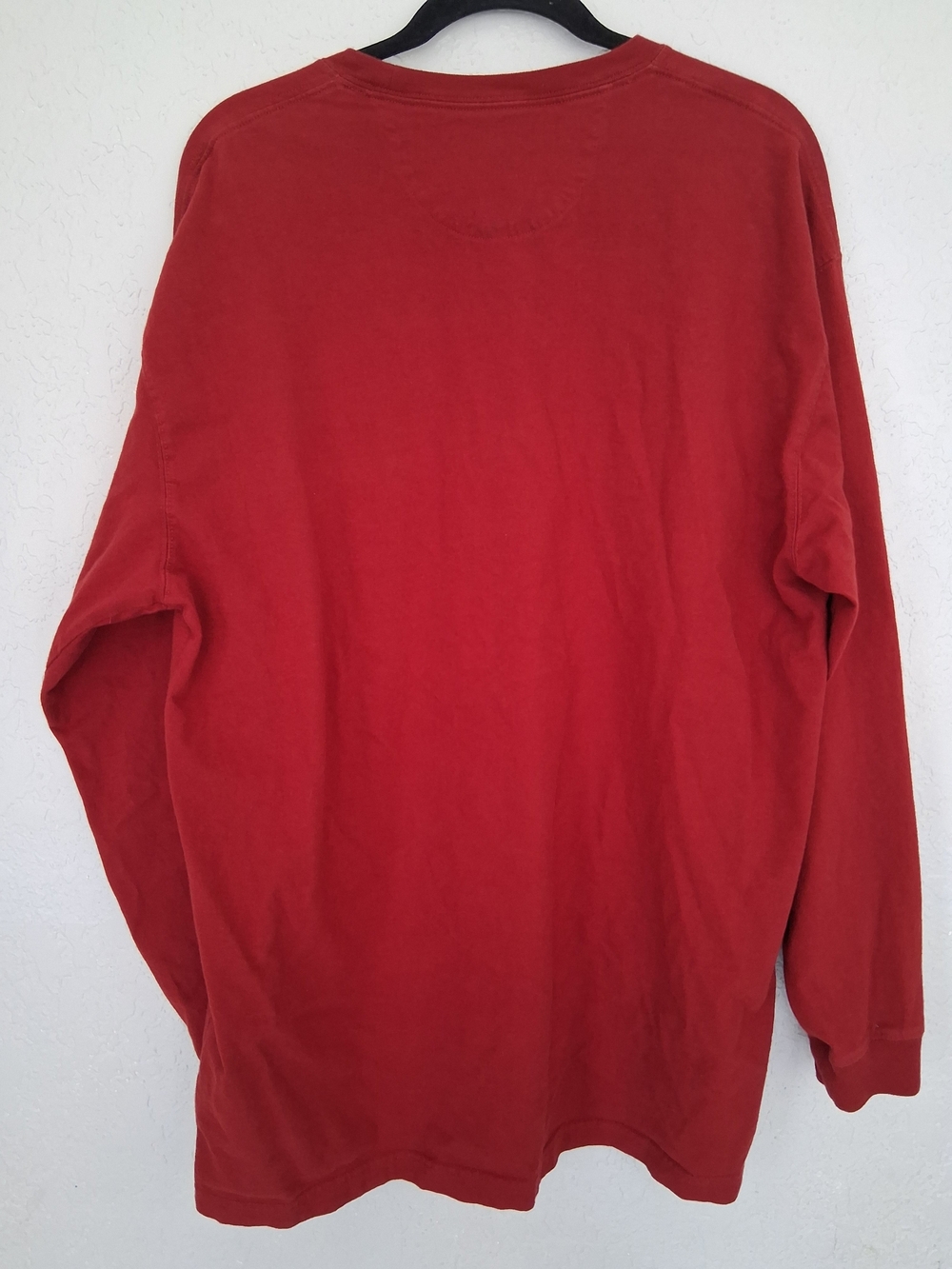 Duluth Trading Co Red Orange Logo Long Sleeve Longtail T Shirt Size L - Picture 4 of 5